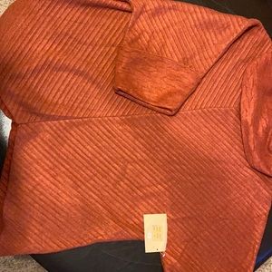 Henna colored cowl necked sweater. New with tags